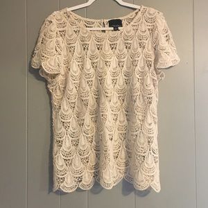 CYNTHIA ROWLEY Elegant Boho Lace Crochet Top